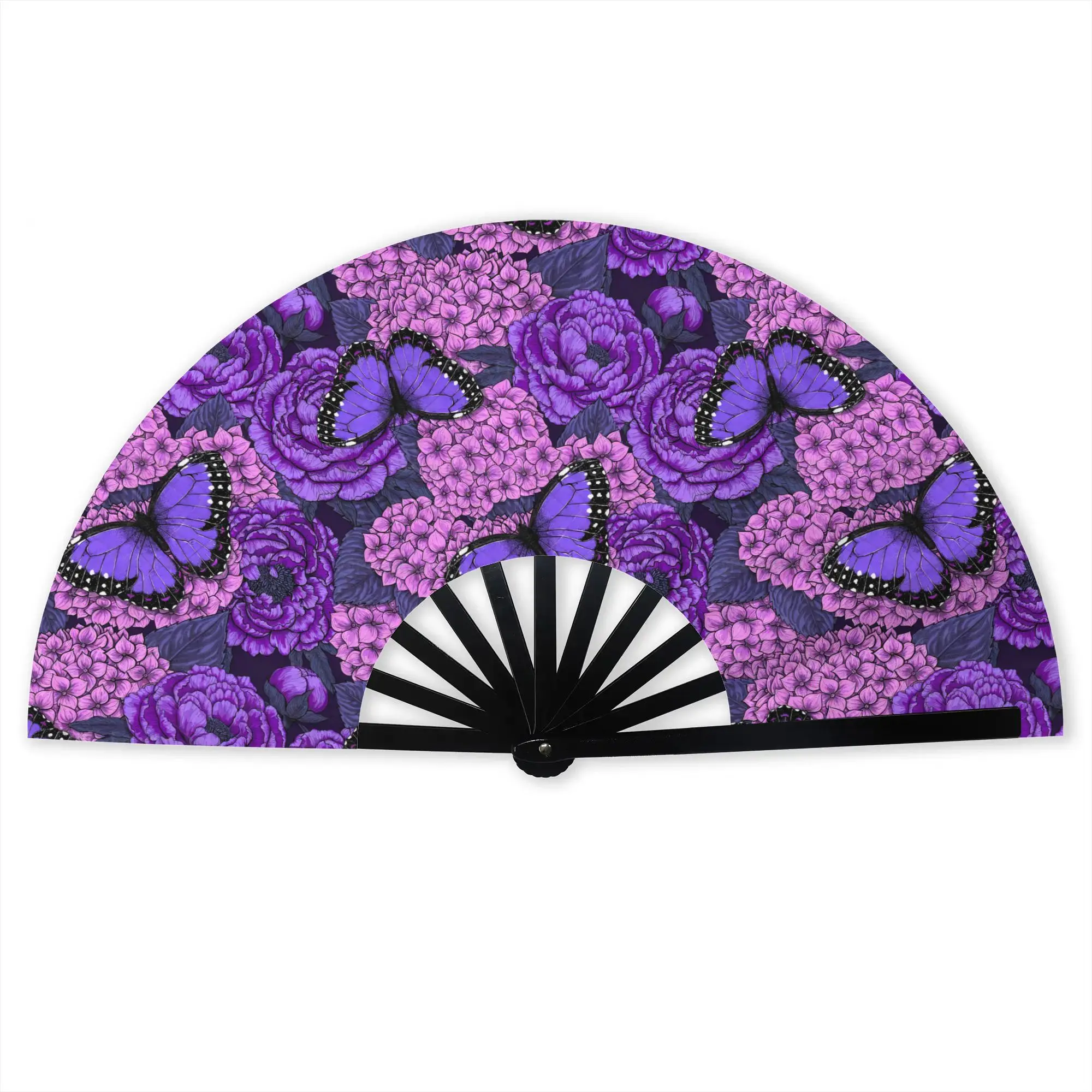 Butterfly Peony Flower Hydrangea  Hand Fan Promotional Gift Party  Durable Folding Fans Creative Bulk Pack Fan