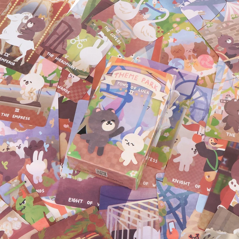 

Theme Park Tarot Card Prophecy Divination Deck Family Party Board Game Fate Card Fortune Telling Game