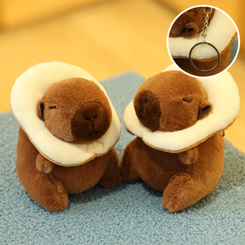 Cute Small Size Capybara Plush Toy With Wings Hoodie Simulation Capybara Doll Fluffty Toy Birthday Gifts
