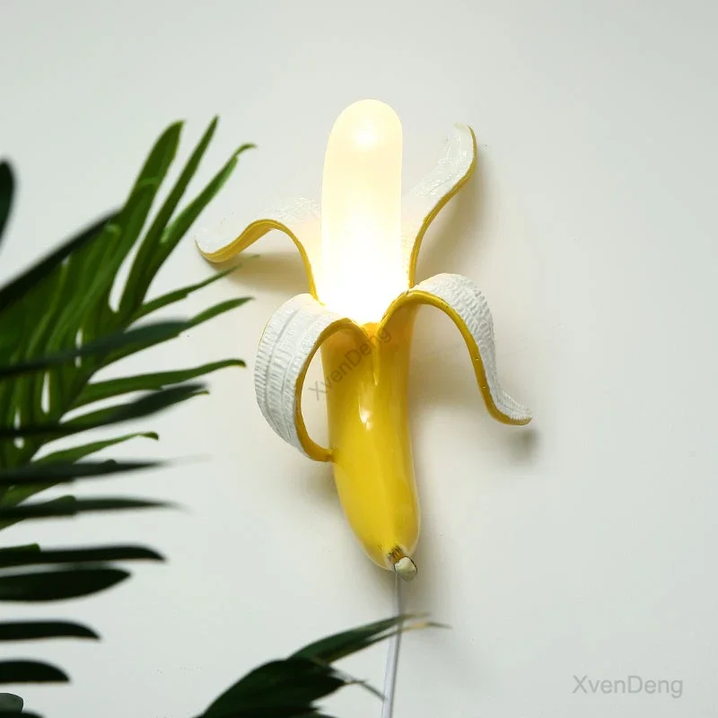 Banana wall light Italy Modern resin light led wall for Home Decor Bedroom Bedside Wall Sconce Bathroom Vanity bedside lamp