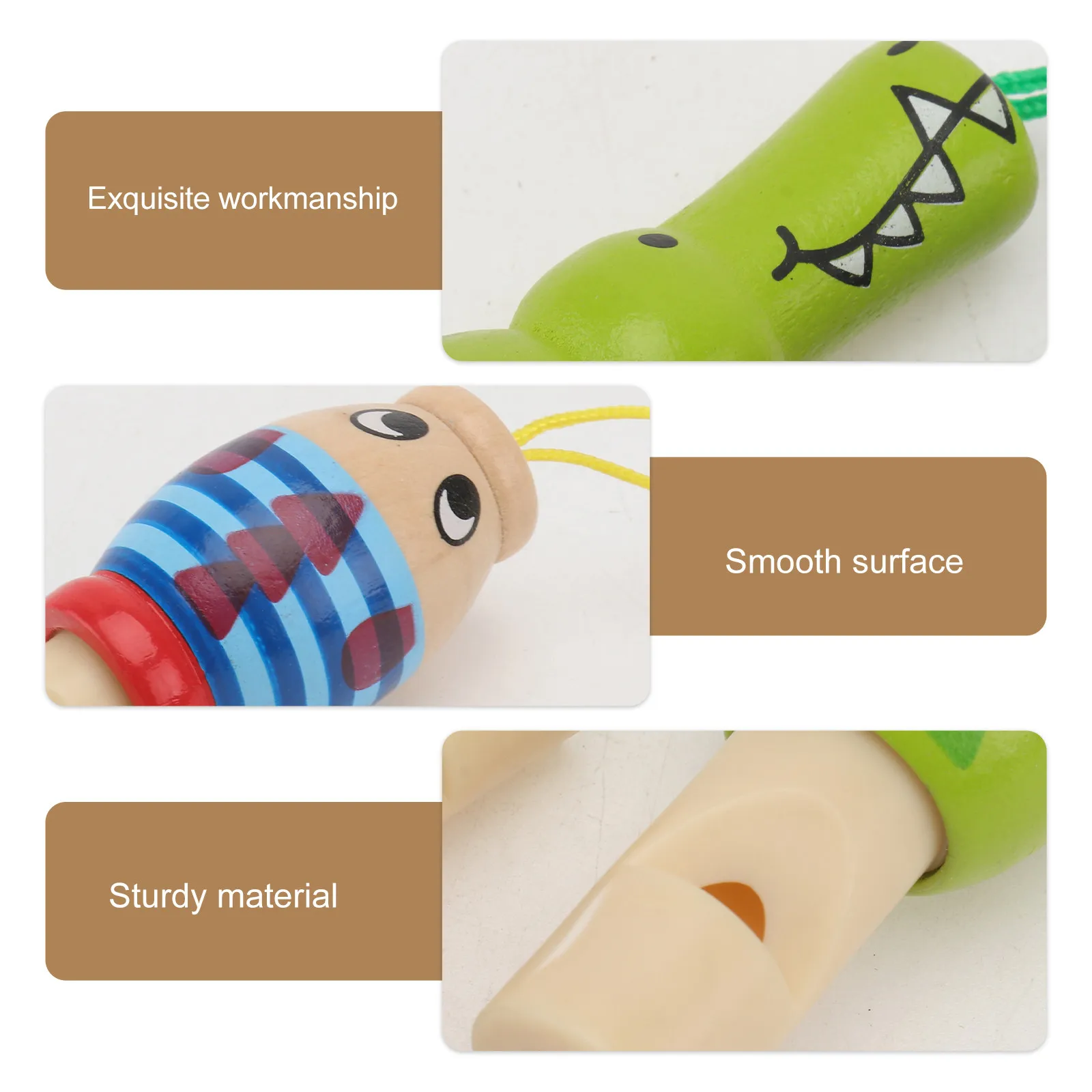 

3 шт. деревянные свистульки в виде животных, музыкальный инструмент для детей, развивающий звуковой инструмент для детей, нетоксичный, прочный, подарок на день рождения