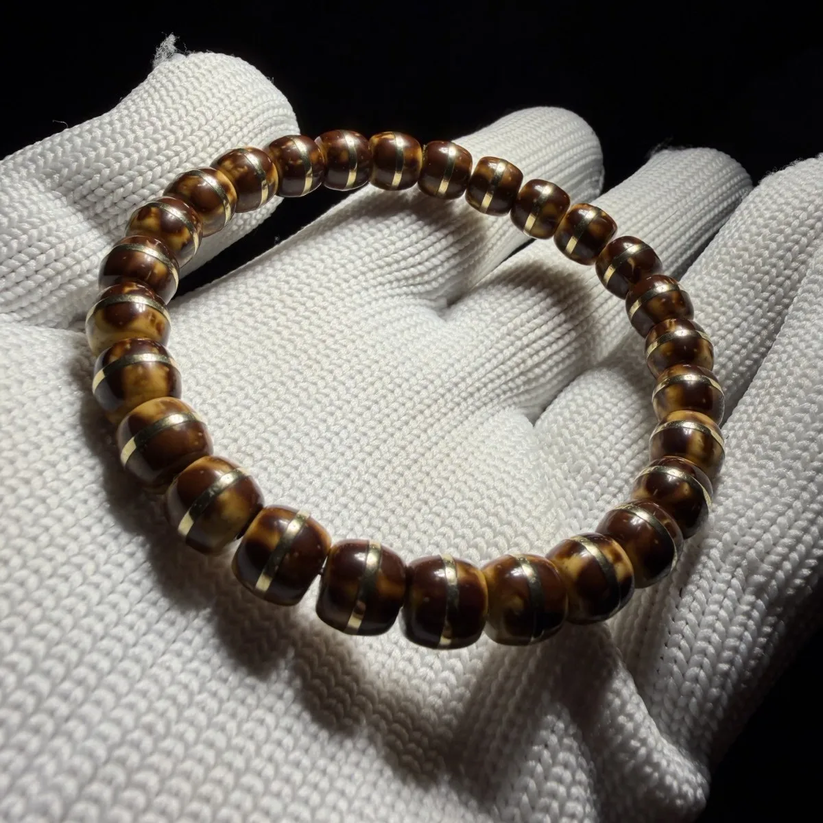 Single Circle Purple Gold Rat Skyline Gold Belt Bracelet Straight Cut Black Gold High Oil High Density Prayer Beads Gifts