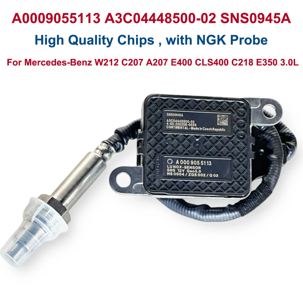 

New A0009055113 A3C04448500-02 Continental Nitrogen Oxygen NOx Sensor For Mercedes-Benz W257 W213 W238 12V SNS0945A 0009055113