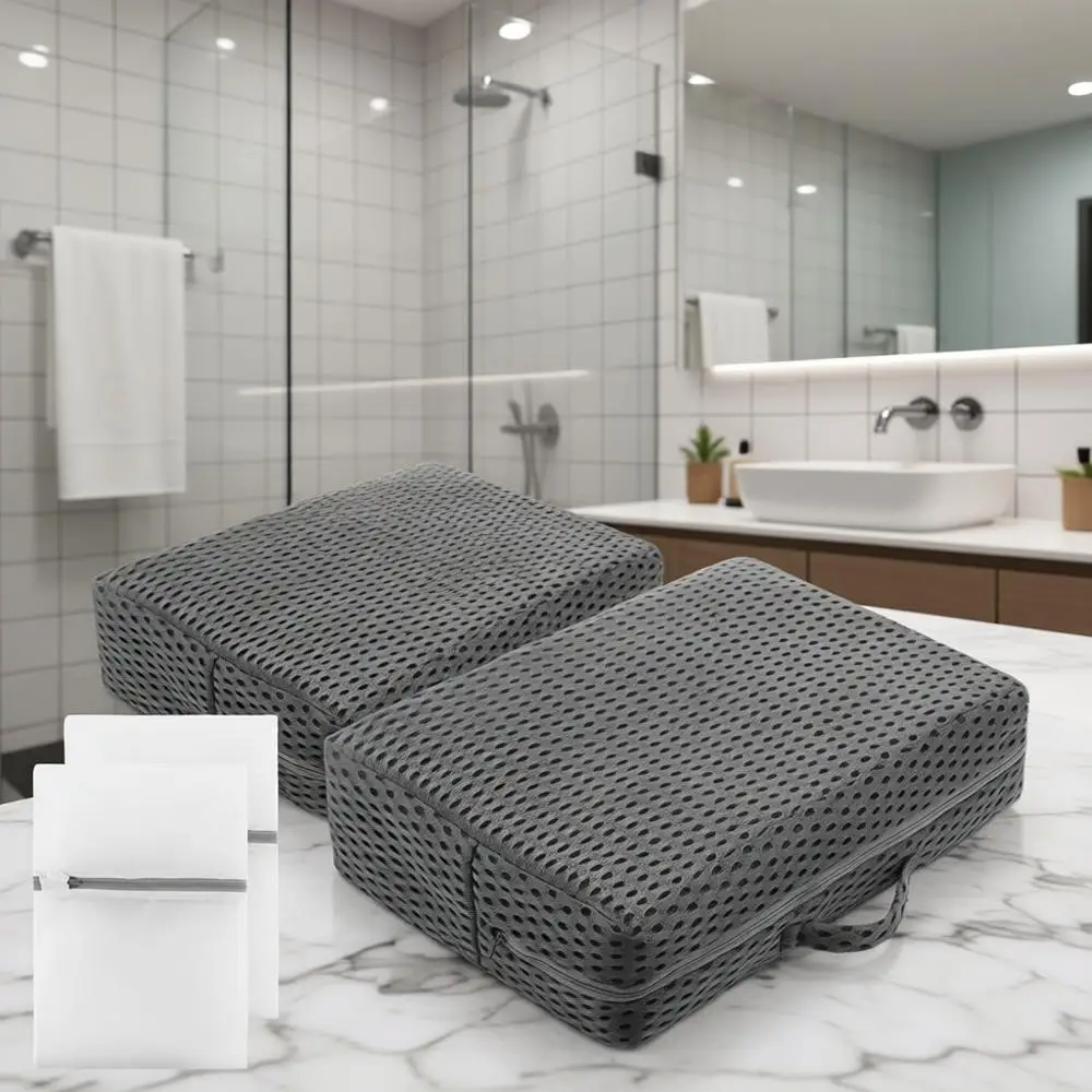 

Подушка для спа-кресла из 2 частей с быстросохнущим основанием и сетчатым чехлом для гидромассажных ванн - серая