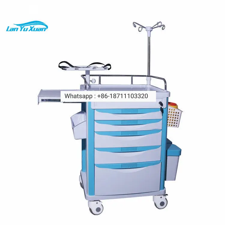 

Medication Cart Hospital Clinic Furniture Medical Crush Emergency Trolley