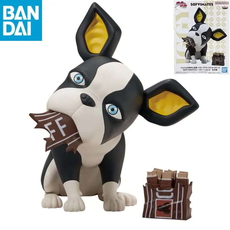 

In Stock Original Genuine BANDAI NAMCO BANPRESTO JoJo's Bizarre Adventure SOFVIMATES Iggy PVC 15cm Collector Figurine Toys gift