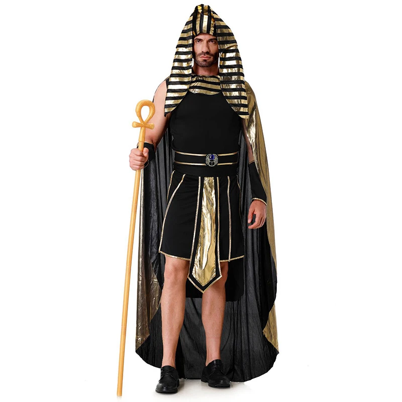 

Carnival Halloween Man Roman Pharaoh Costume Greek Myth Outfit Role Play Cosplay Fancy Party Dress