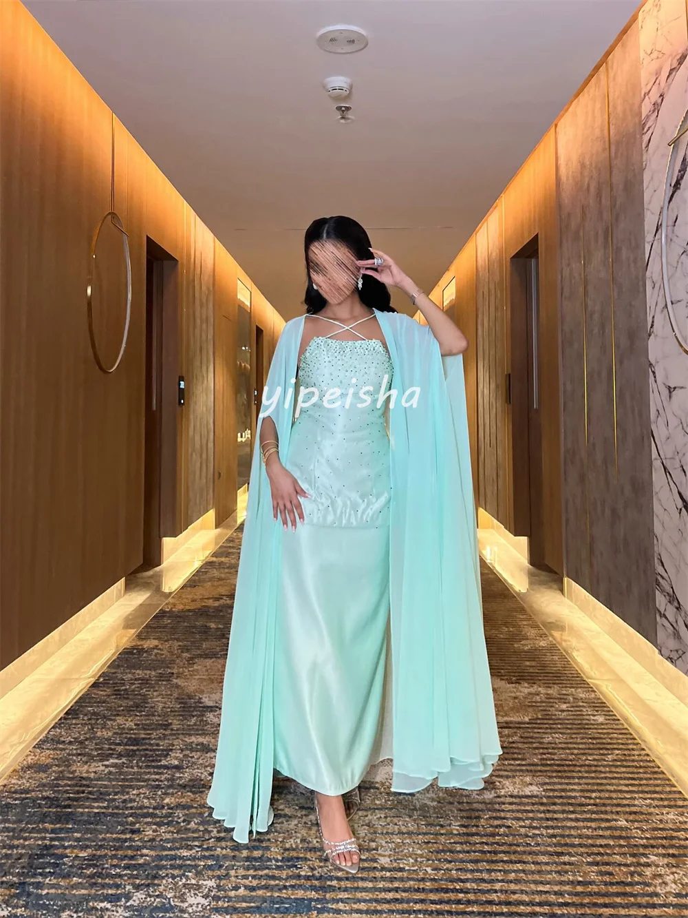 Personalizado casual retro beading lantejoulas em linha reta halter midi vestidos sob medida vestidos de ocasião tamanhos disponíveis alta qualidade