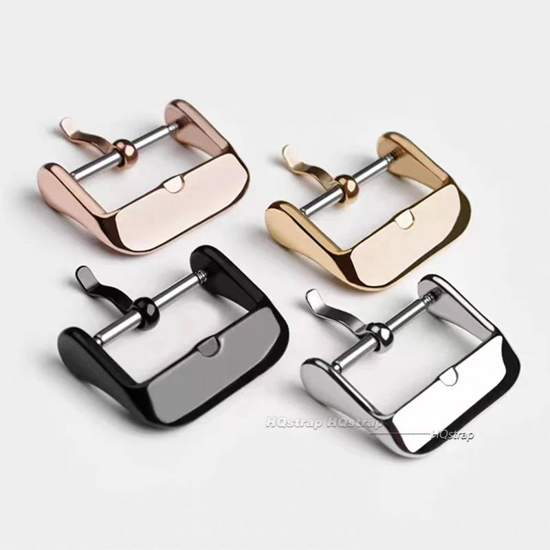 Stainless Steel Watch Buckle Watch Clasp Replacement Metal Buckle for Silicone Watch Strap with Tool 14mm 16mm 18mm 20mm 22mm