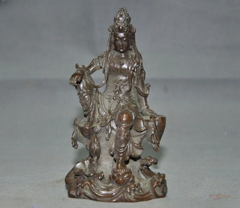 China Buddhism temple bronze freedom Kwan-Yin GuanYin Bodhisattva goddess statue