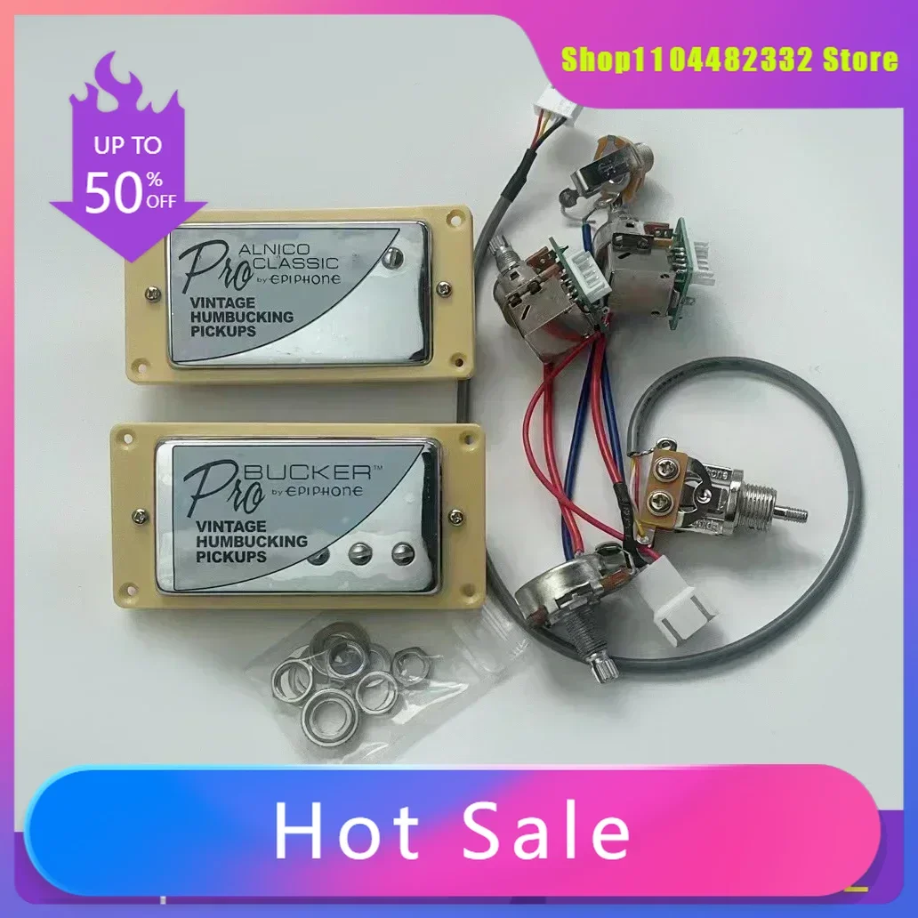 

H X Shop Store--Humbucker Alnico Classic 57 and PRO Bucker Guitar Pickups with 2V1T Push-Pull Harness