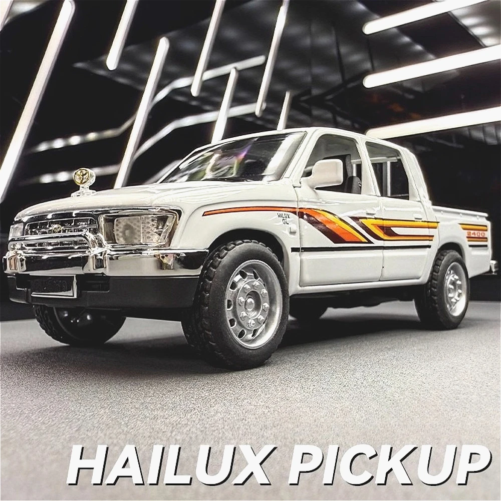 Scala 1:32 HAILUX Raptor F150 Pickup Modello di Auto Giocattolo Suono Luce Tirare Indietro Modelli di Veicoli Fuoristrada Ornamenti Da Collezione In Metallo