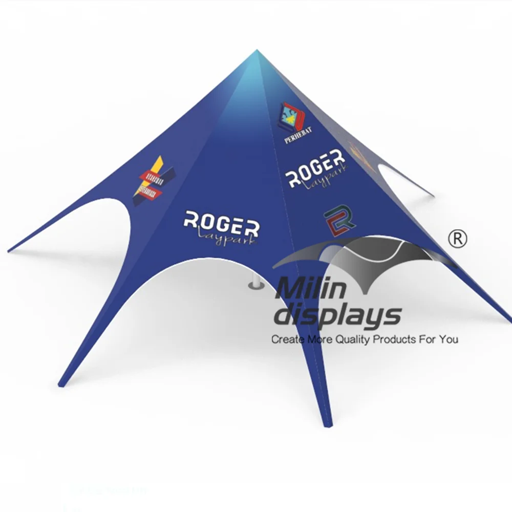 

Custom Printed Star Shape Sun Umbrella Custom Tent for Beach