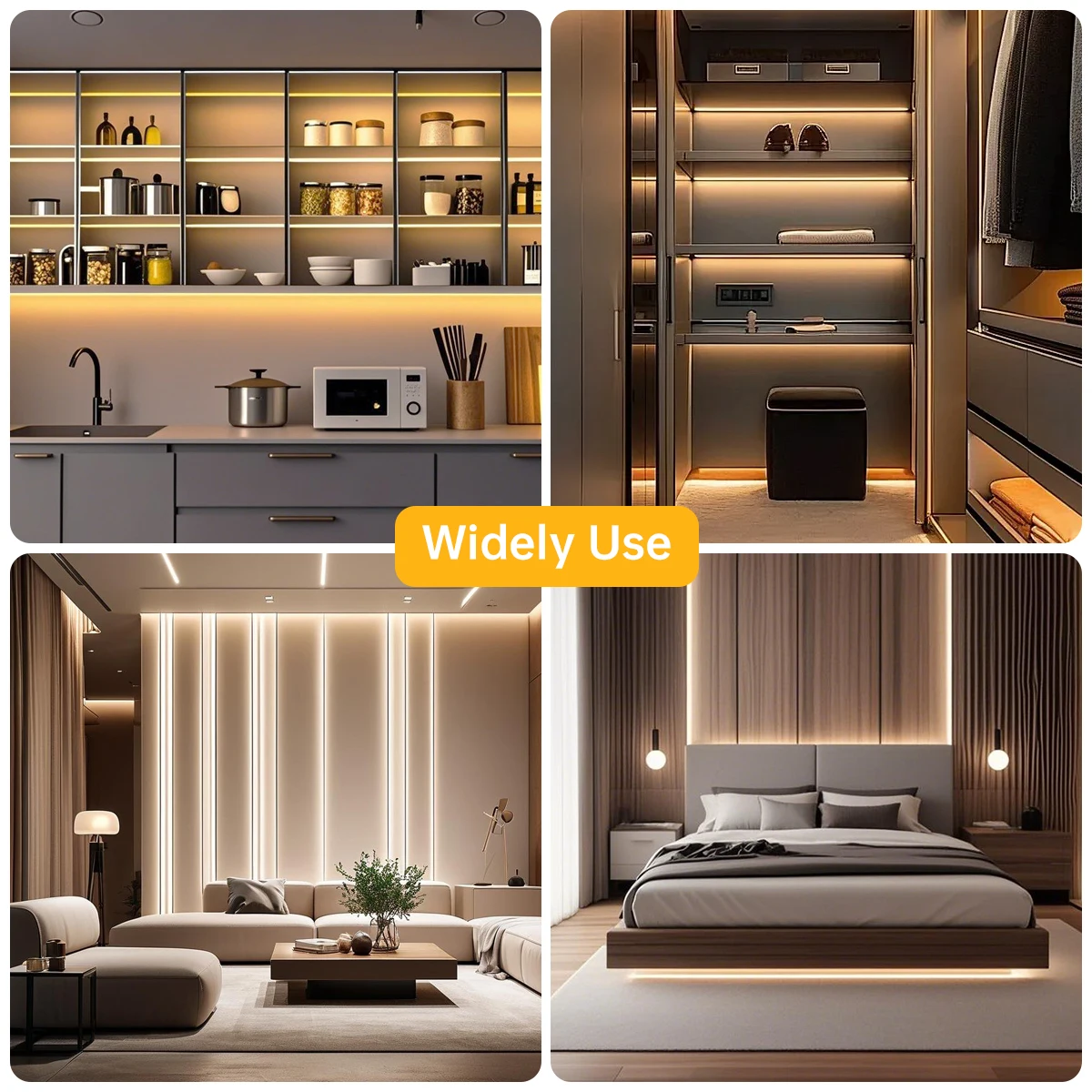 Wireless Bluetooth COB LED Strip Light 24V Phone APP Control LED Tape Linear Dimmable Ribbon For Room Kitchen Ambient Lighting