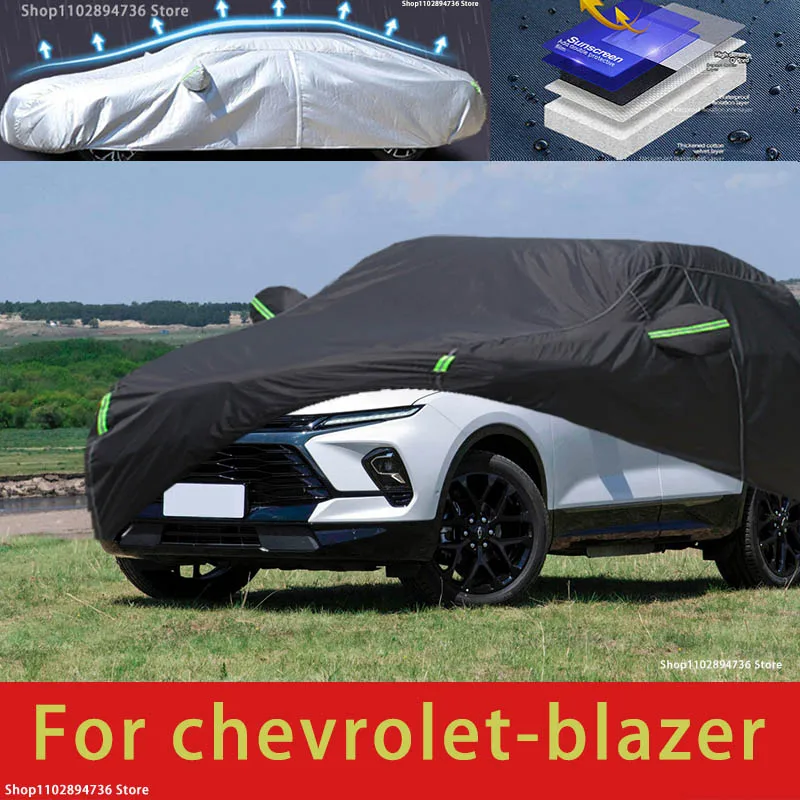 

For chevrolet blazer fit Outdoor Protection Full Car Covers Snow Cover Sunshade Waterproof Dustproof Exterior black car cover