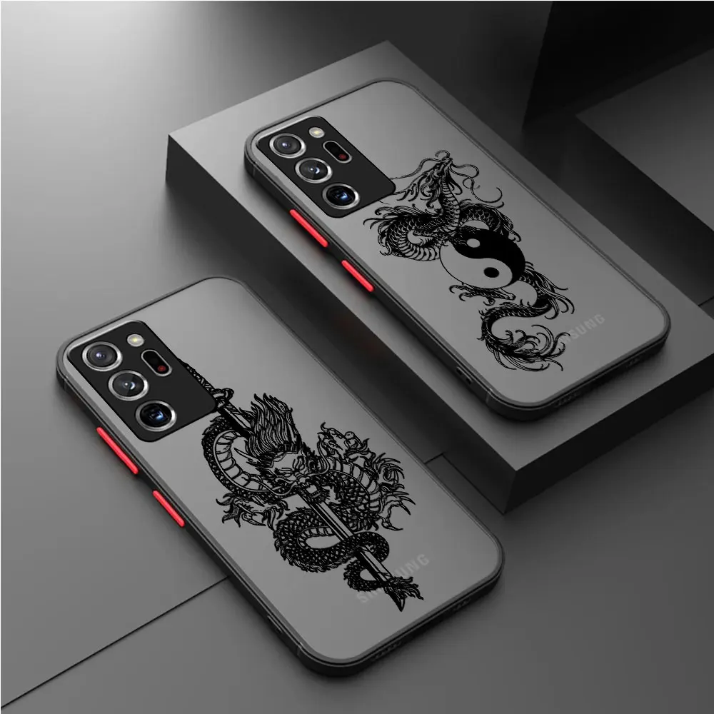 Luxury Eight Diagrams Chinese Loong Case for Samsung Galaxy S9 Note 20 Ultra S10 Plus Note 10 Plus Note 9 8 S8 S8 Cover