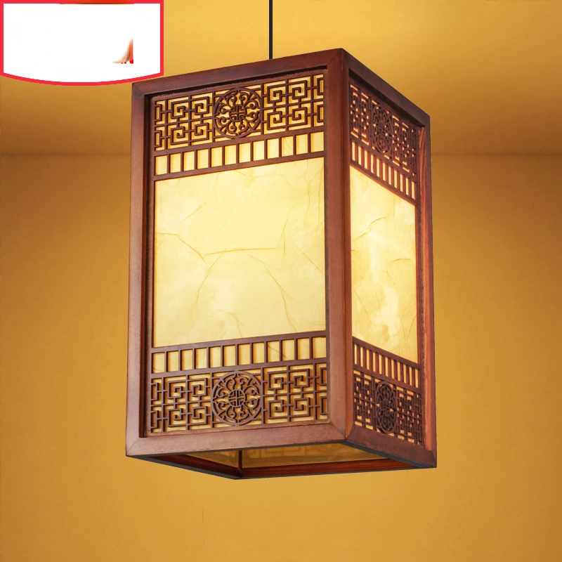 

Chinese classical solid wood chandelier, tea house hallway, antique lantern corridor,