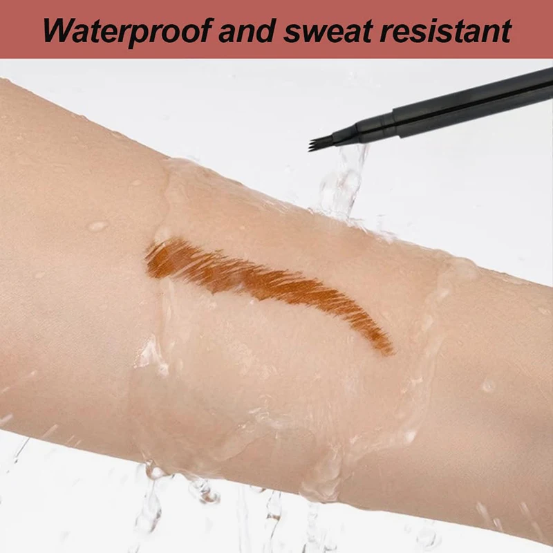 Eyebrow Microblading Pen Tattoo Pencil 4 Fork Tip Waterproof Magic Eyebrow Pencil for Natural Makeup