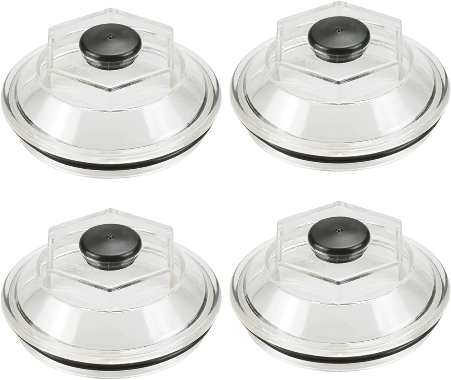 

4 Pcs Oil Bath Dust Caps (K71-148-00) Fits for Dexter 10K-HD,12K&15K 4.0" Threads Trailer Axle Plastic Cover 21-36 Oil Caps