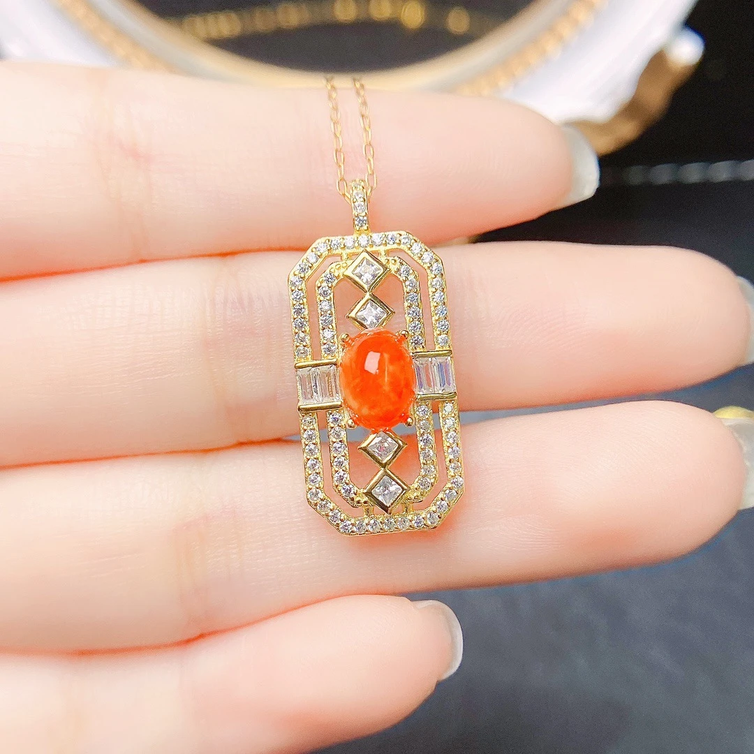 

Женское ожерелье с подвеской из серебра 925 пробы, 6 х8