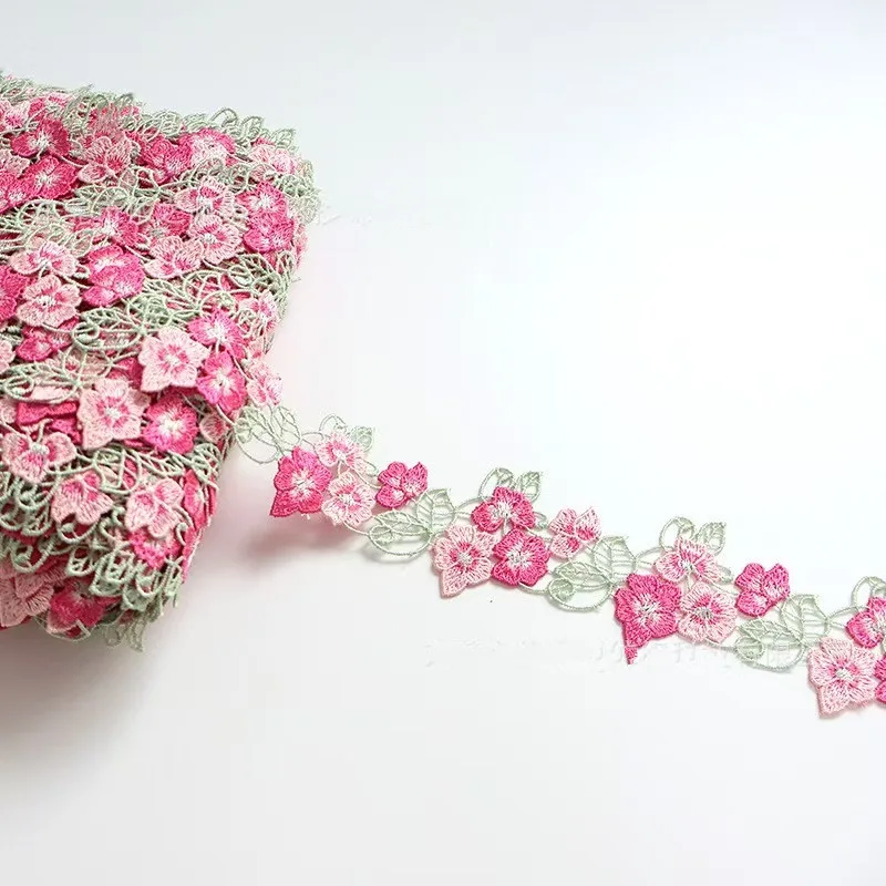 

15Yards 4.5cm Width Fluorescent Pink Hollow Flower Venise Diy Venice Lace Clothing Accessories Of Various Garment,Bra.Skirt