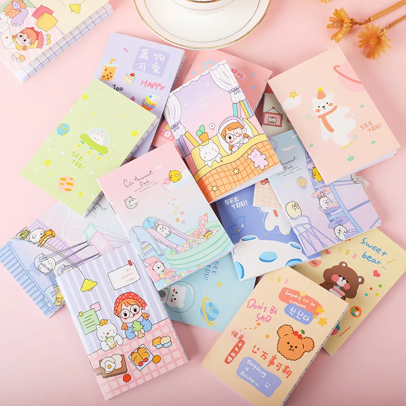 Cartoon creative mini book portable pocket book student reward small gift small  notebook notepad planners  agenda