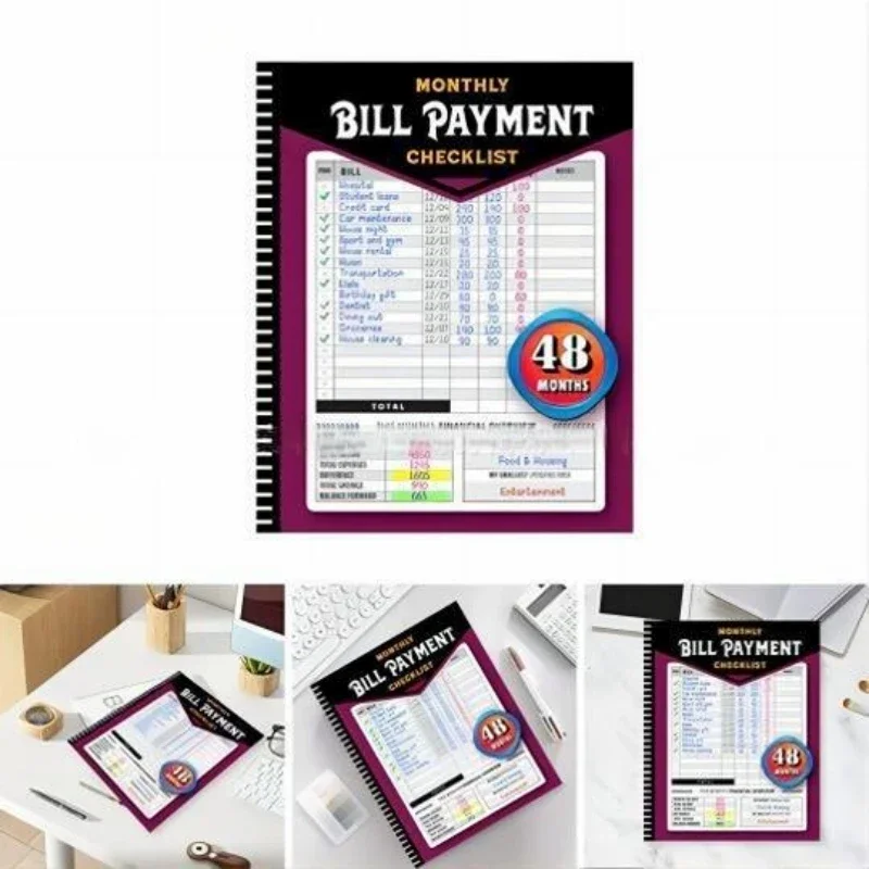 Bill Payment Management Book Paper Accounting Management Record Financial Statement Overview Spending Plan