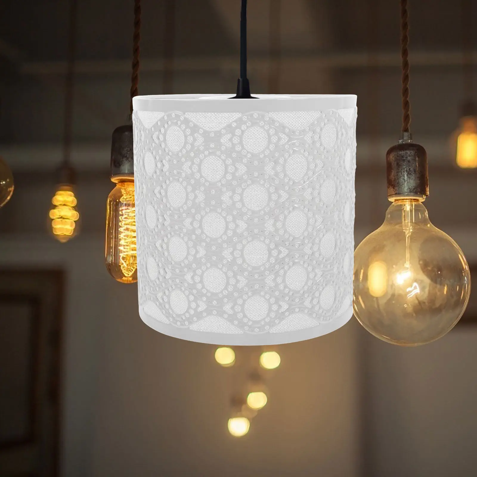 

Металлический абажур-бочонок для подвесного светильника, сменный плафон для потолочного светильника E27, железный абажур для кухни, столовой, ресторана