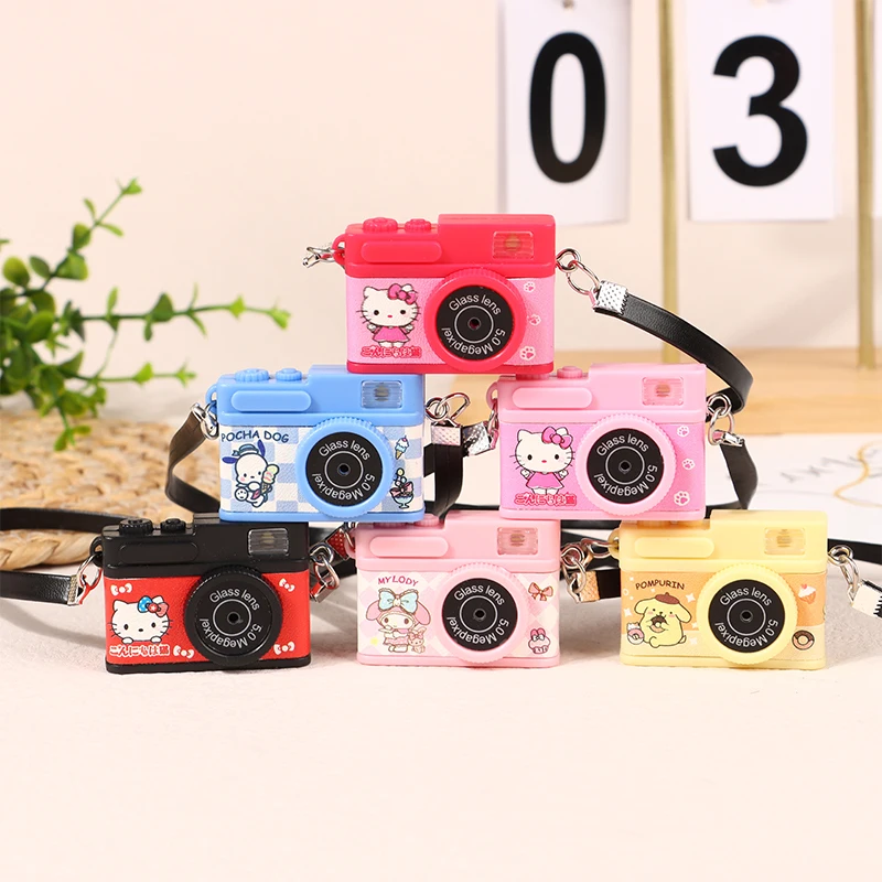 1PC Doll Strap Camera SLR Camera Model W/Shutter Flash Dollhouse Camera Toys Sanrio Mini Camera Necklace Pendant Doll Dress Up