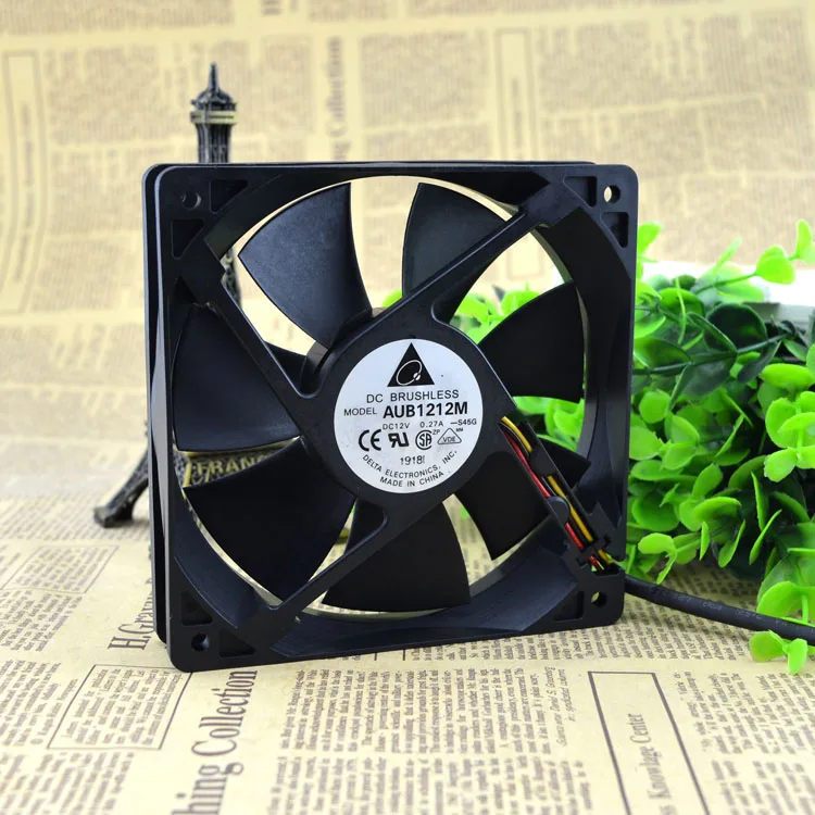 12025 VENTILADOR CPU 12 CENTÍMETROS VENTOINHA DO GABINETE AUB1212M 12V 0.27A