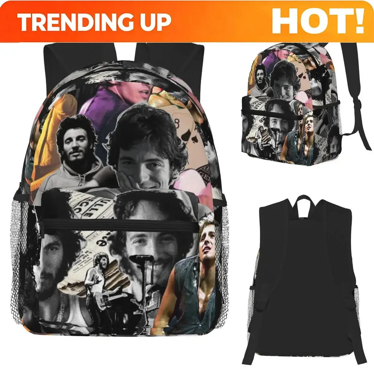 Custom Bag Bruce Springsteen Student Backpack School Bag Hiking Travel Daypack For Men Women Fashion Bookbag Shoulder Bags