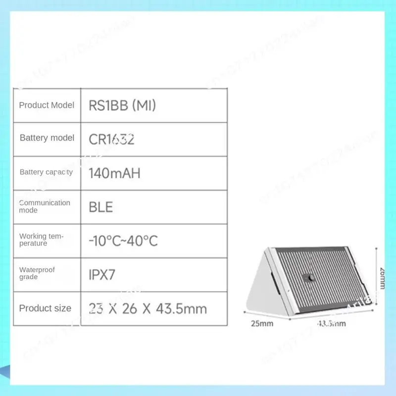 A17Z Water Leak Sensor Flood And Rain Detector IPX7 Waterproof 3 Sensitivity Settings For Home Security Works