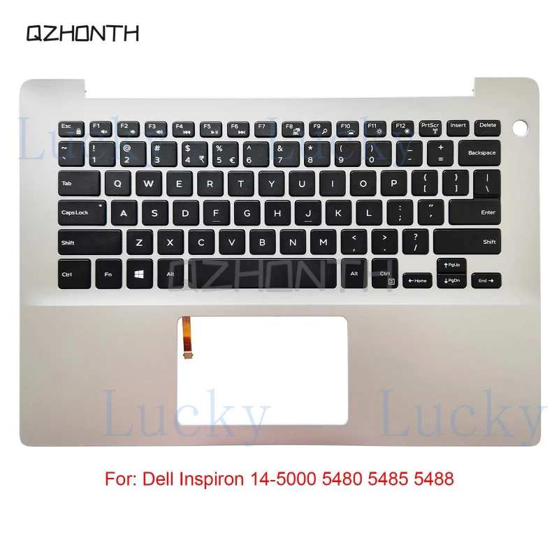 

f New For Dell Inspiron 14-5000 5480 5485 5488 Palmrest with Backlit Keyboard 14"