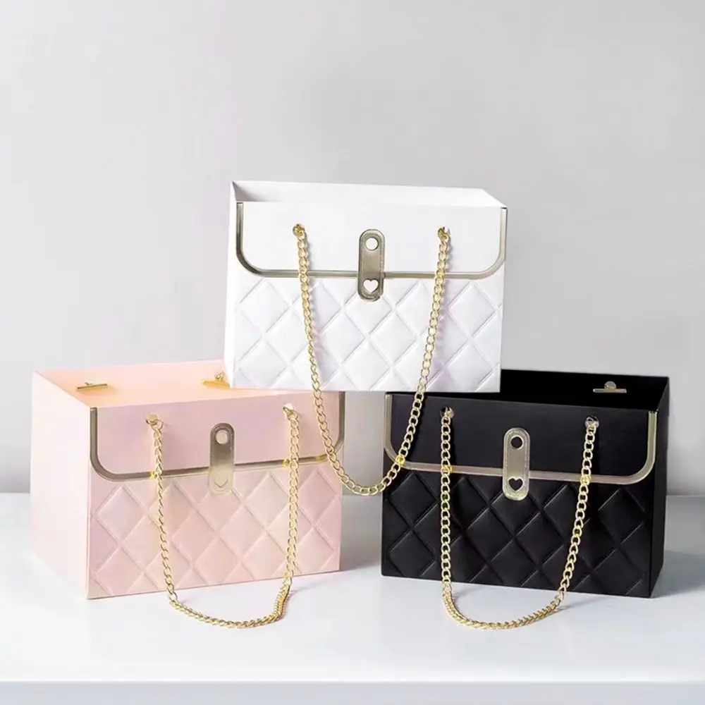 4pcs Portable Flower Rose Packaging Boxs Rectangle Wrapping Bag For Flower Shop Wedding Valentine's Day Birthday Party Gifts - Detail 1