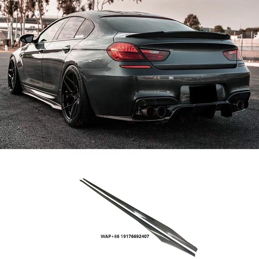 

F06 M6 V Style Carbon Fiber Side Skirt ForBMW 6 Series F06 F12 F13 M6 2012+ Side Bumper Lip Side Splitter Bodykit