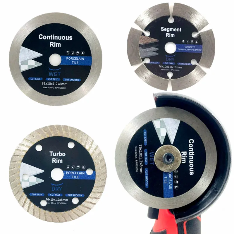 1/3/5 قطعة 76 مللي متر شفرة المنشار الصغيرة الماس القرص قطع الخشب الخرساني بلاط القاطع الجرانيت 3 بوصة الزجاج أسطوانة تقطيع الرخام #5