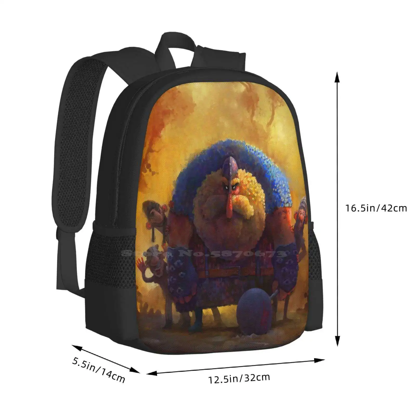 Don'T Mess With My Friends! Teen College Student Backpack Pattern Design Bags Warrior Fantasy Angry Fighter Instagram