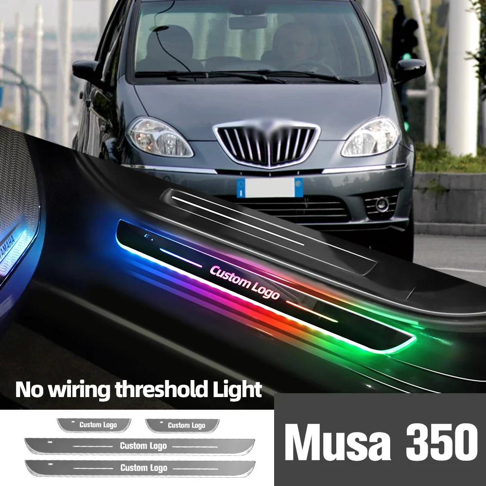 

For Lancia Musa 350 2008-2013 2010 2011 2012 Car Door Sill Light Customized Logo LED Welcome Threshold Pedal Lamp Accessories