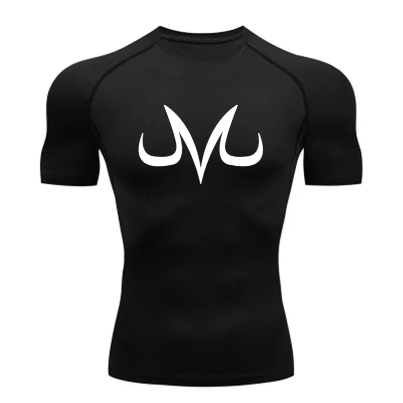 

Gym Workout Fitness Undershirt Men's Sports Quick Drying Shirt Anime Elements Compression T-shirt Top Tight Stretch Sportswear