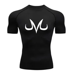 Gym Workout Fitness Undershirt Men's Sports Quick Drying Shirt Anime Elements Compression T-shirt Top Tight Stretch Sportswear