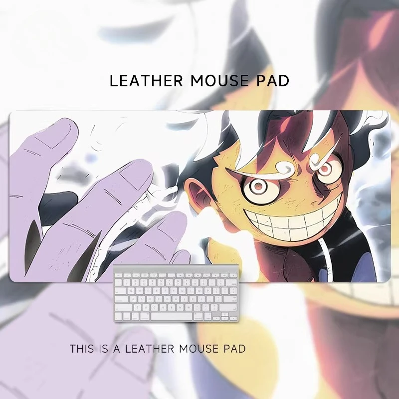 

One Piece Luffy 5-speed Leather Mouse Pad Large Size Anime Two-dimensional Dormitory Computer Desk Workstation Desk Keyboard Pad