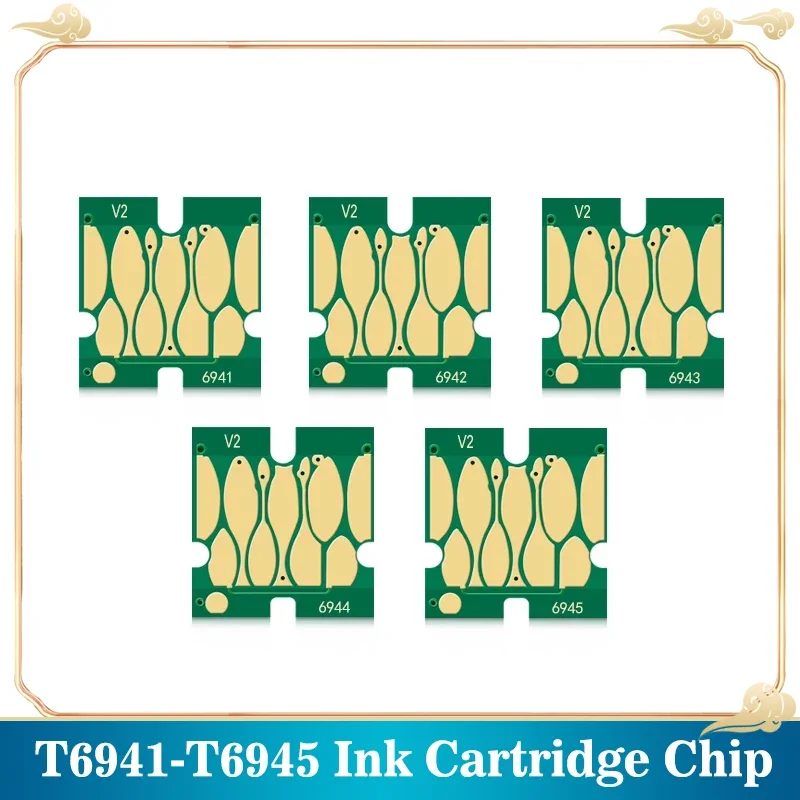 T6941-T6945 T6941 Chip Do Cartucho de Tinta Compatível Para Epson SureColor T3000 T3070 T3200 T5200 T7200 T3270 T5270 T7270 T5000 T7000