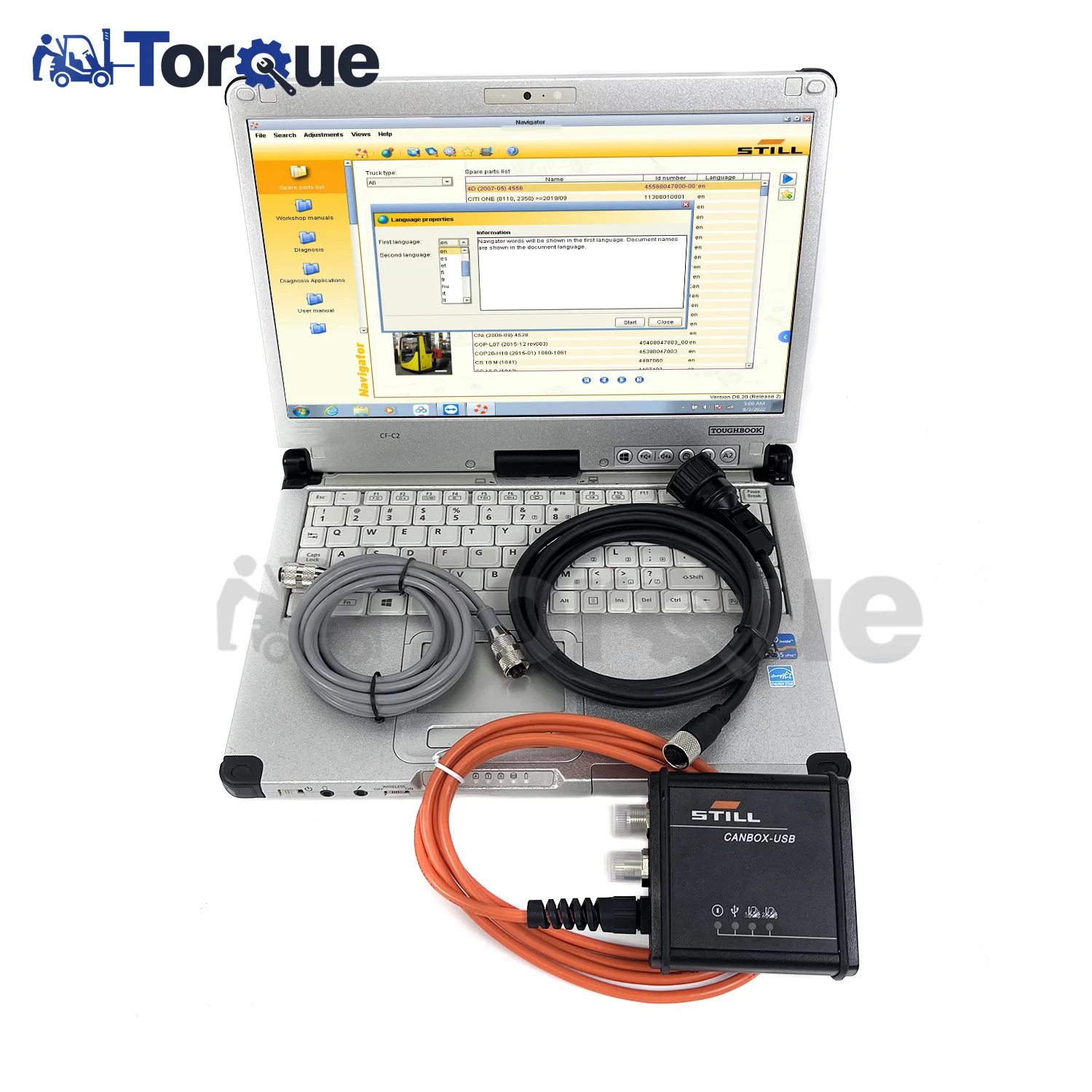 

For Still forklift CANBOX USB 50983605400 interface Still forklift diagnostic tool CANBOX+CF C2 laptop