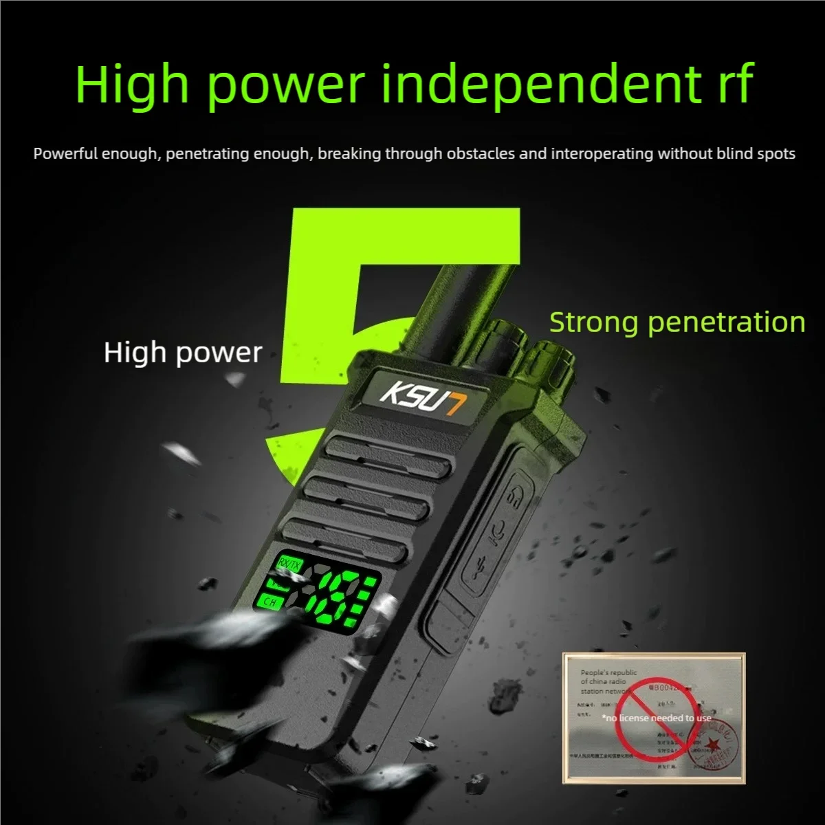 KSUT M5Plus  Walkie Talkie Long Range Professional Waterproof 16CH Amateur Radio Receiver Station VHF Boat Kayaks Marine Radios