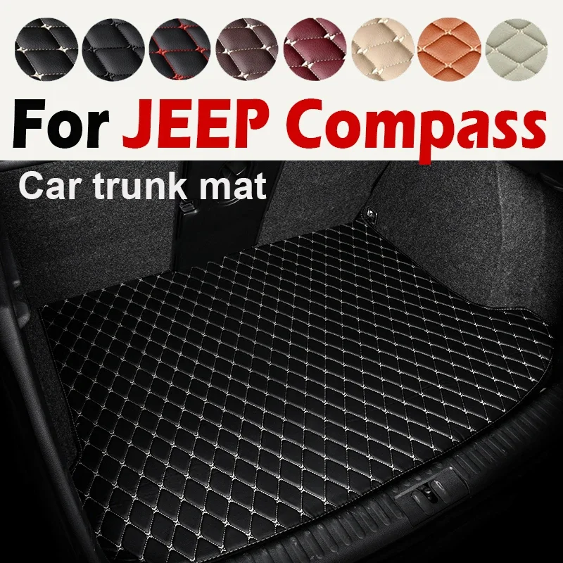 1 piece Car Trunk Mat For JEEP Compass 2007-2017 08 09 10 11 12 13 14 15 16 Custom Car Accessories Auto Interior Decoration