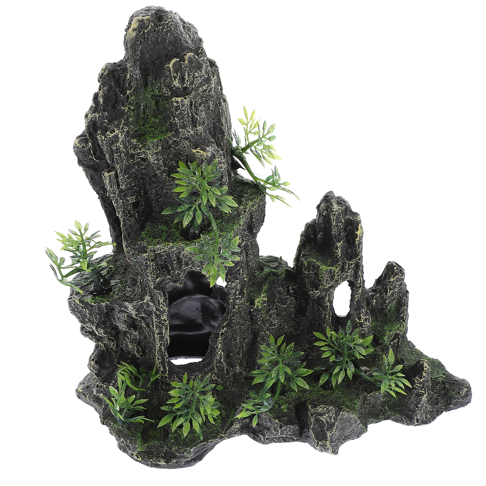 

Simulation Artificial Hill Statue Rocks for Fish Tank Aquarium Decor Lightweight Compact Realistic Resin nament Rockery L