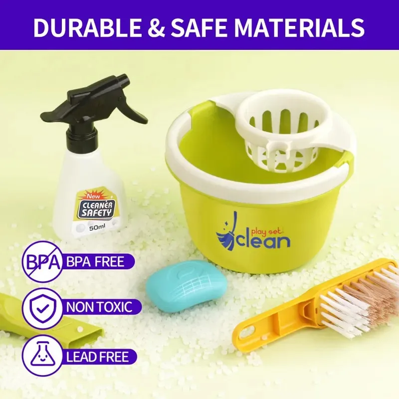 청소 장난감 진공청소기 빗자루 시뮬레이션 교육용 장난감 어린이용 가정 청소 도구 모형