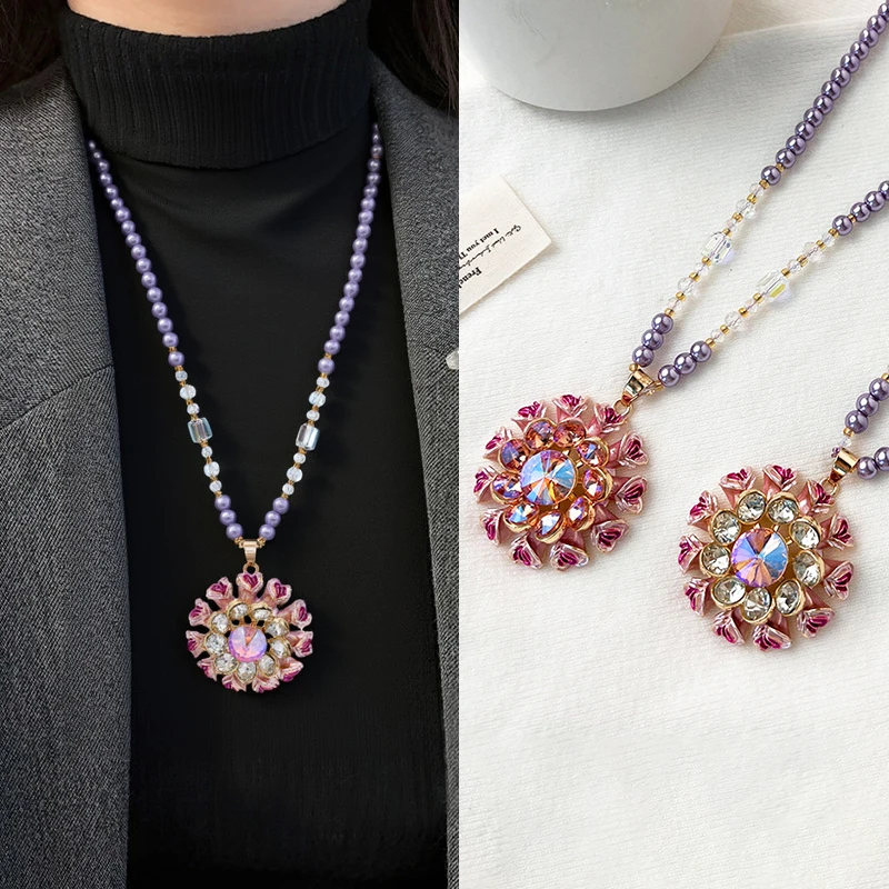 سلسلة سترة طويلة أنيقة للنساء شخصية بسيطة متعددة الاستخدامات قلادة سبيكة عالية الجودة إكسسوار مجوهرات