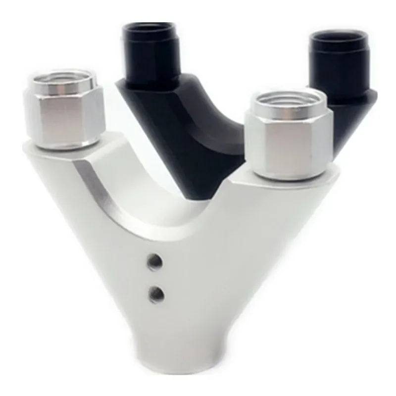 High Performance Aluminum 044 Twin Dual Fuel  Bracket Billet Y Block Surge Tank Adapter -8AN -10ORB Fuel Supply System