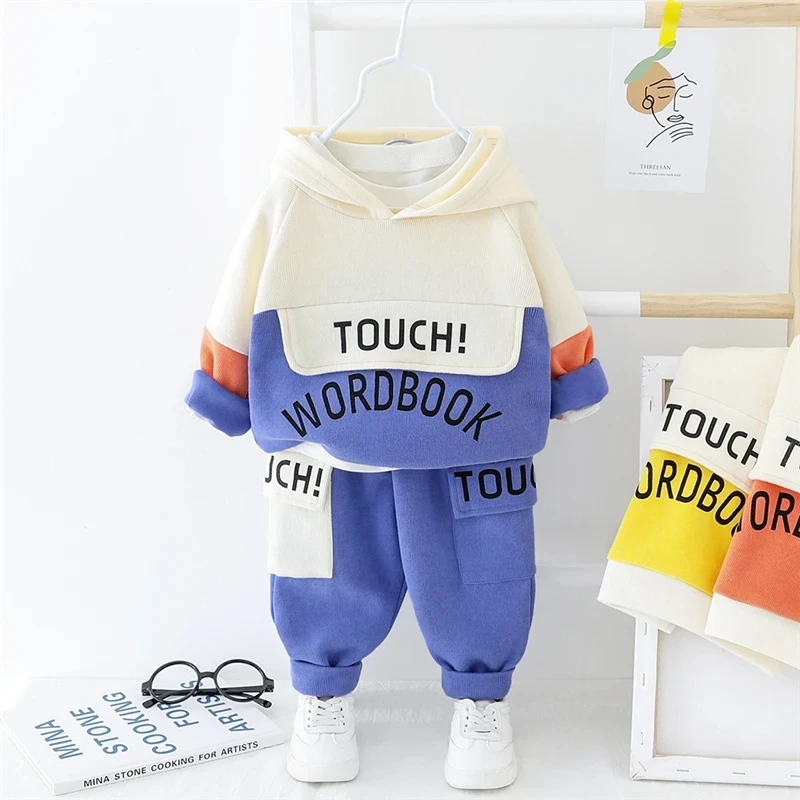 

Spring Baby Girls Boys Clothing Sets Toddler Infant Outfits Kids Hooded Sweatshirt Pants Children Sportswear Casaul Clothes